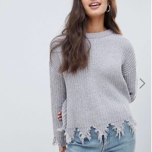 NWT Stabilo Chenille Sweater with Distressed Hem